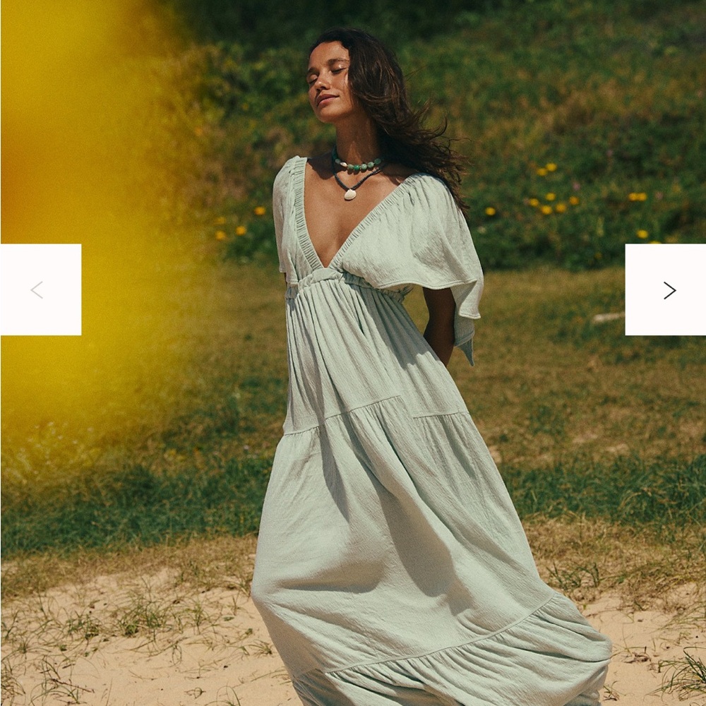 Free People La La Seafoam Maxi Dress